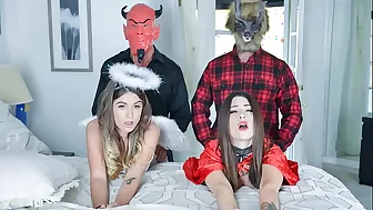 Stepdads Are Extra Pervy with Their Horror Themed Masks - Familycum