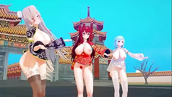 MMD virtual youtubers chinese new year 【KKVMD】 (by 熊野ひろ)