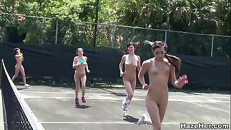 Hazing on the tennis court